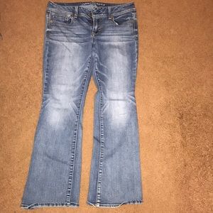 AE Kick Boot Medium Wash Super Stretch Jeans